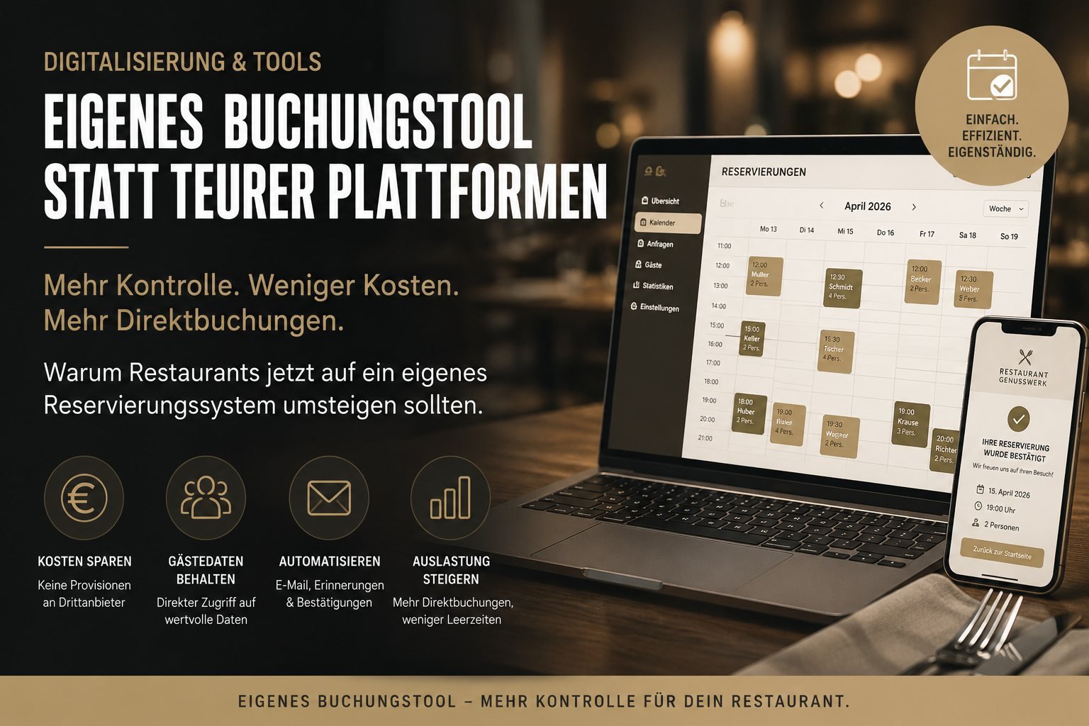 Eigenes Buchungstool statt teurer Plattformen