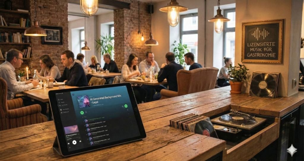 KI-Musik in Restaurants: Rechtliche Aspekte & GEMA-Pflichten erklärt