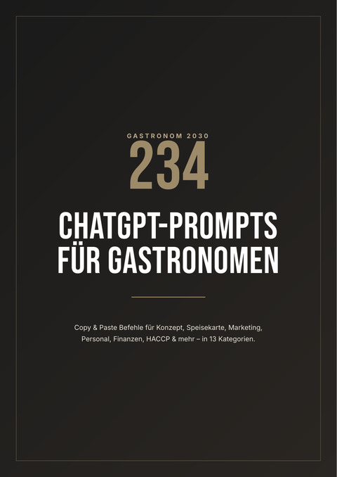 234 ChatGPT-Prompts für Gastronomen
