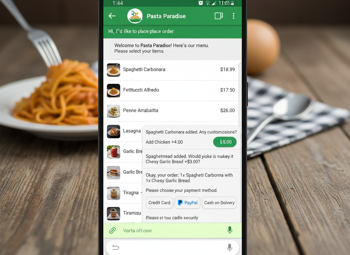 Bestellung über WhatsApp